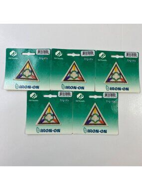 Girl Scouts Try-Its Iron-On Triangle Patch Set Of 5